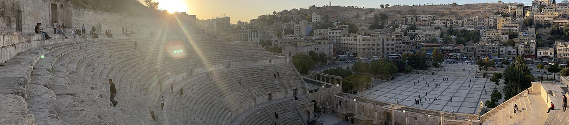 Sunset over Roman theatre